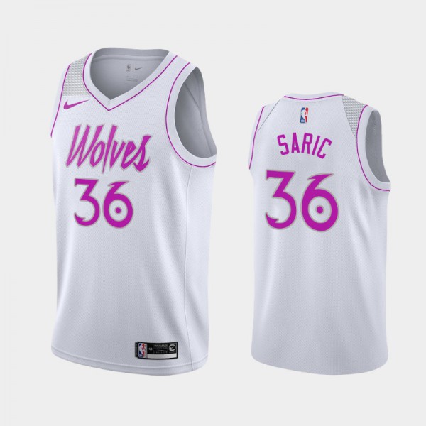 Dario Saric Minnesota Timberwolves #36 Men's Earned 2018-19 Jersey - White