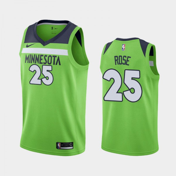 Derrick Rose Minnesota Timberwolves #25 Men's Statement 2018-19 Jersey - Green