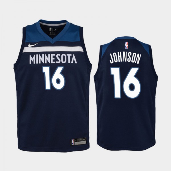James Johnson Minnesota Timberwolves #16 Youth Icon 2019-20 Jersey - Navy