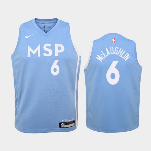 Jordan McLaughlin Minnesota Timberwolves #6 Youth City 2019-20 Jersey - Blue